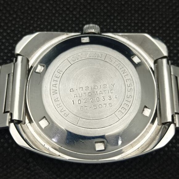 Vintage 1978 Citizen Automatic Mens Silver Watch W/daydate & Patina accents - Picture 8 of 8